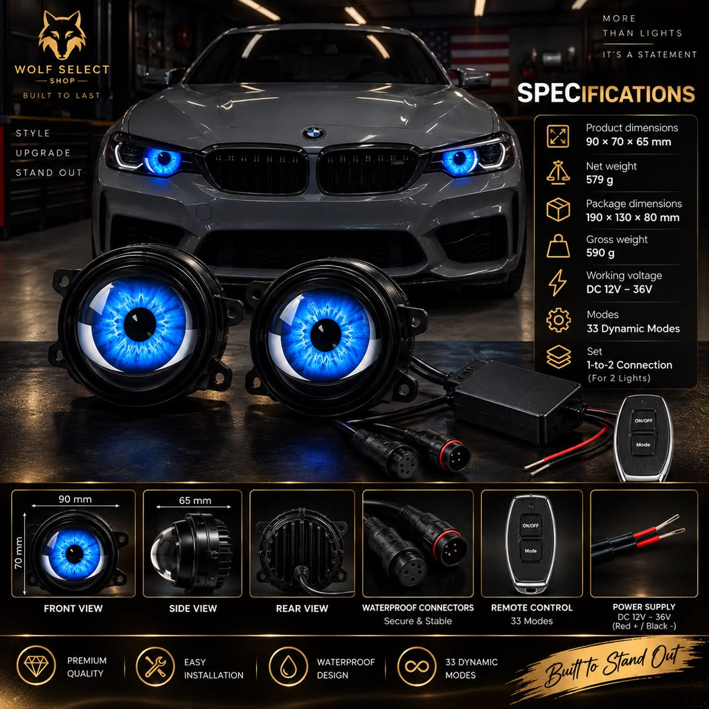Dynamic Demon Eye Projector Lights – 33 Modes