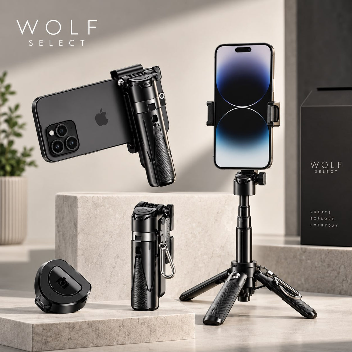 Pocket Tripod & Selfie Stick – P15 Mini