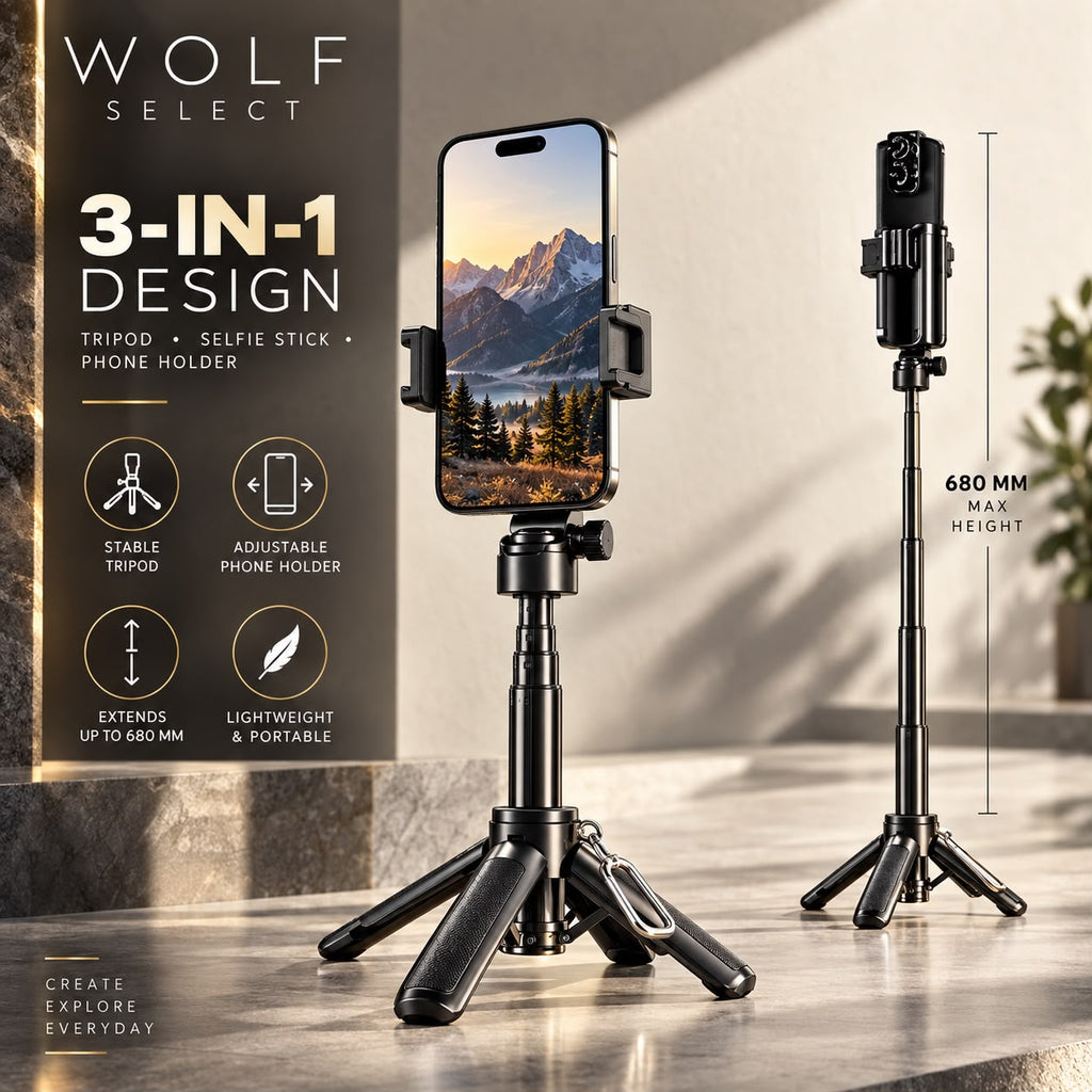 Pocket Tripod & Selfie Stick – P15 Mini