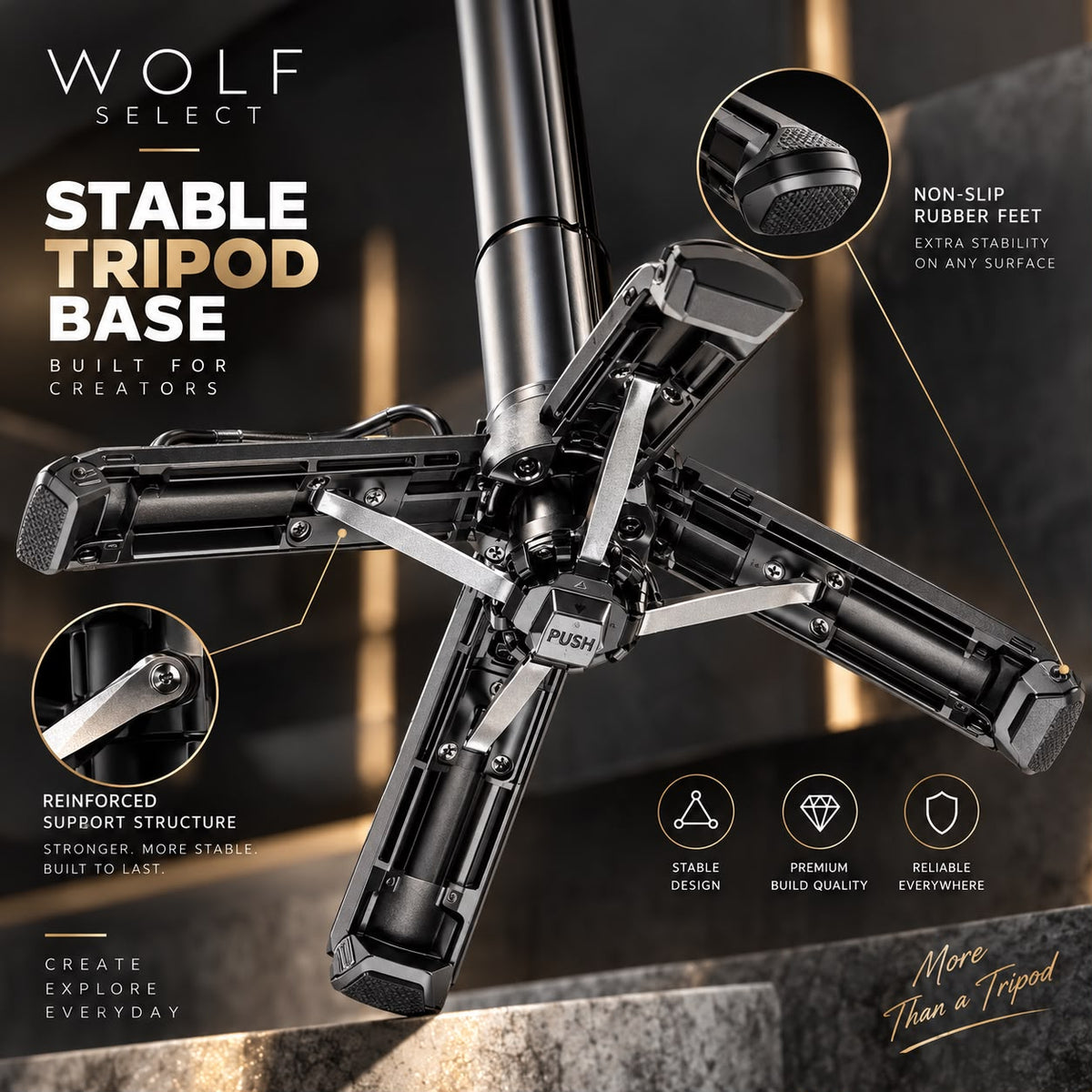Pocket Tripod & Selfie Stick – P15 Mini