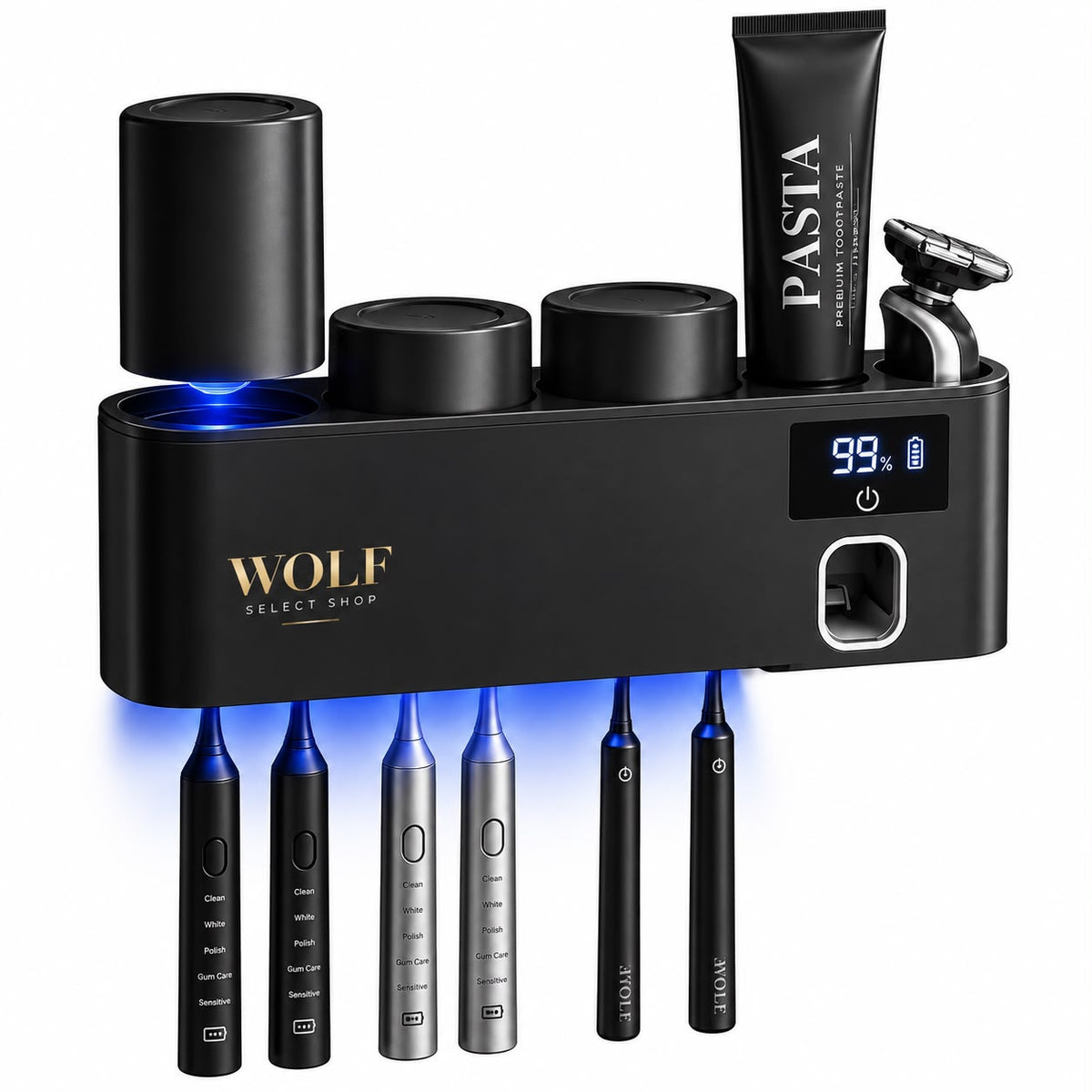 Smart UV-C Toothbrush Sanitizer & Organizer