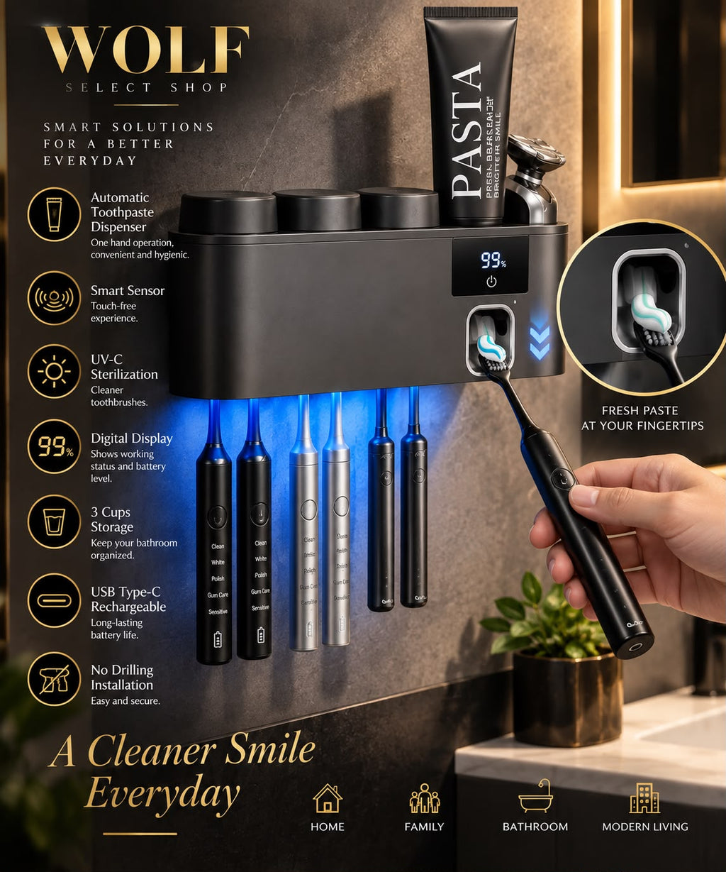Smart UV-C Toothbrush Sanitizer & Organizer